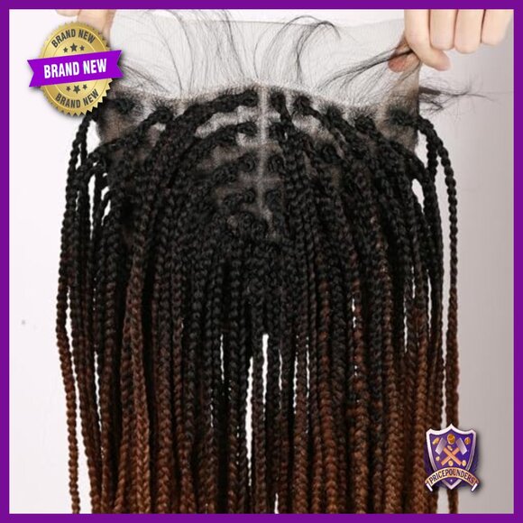 26 Inch Synthetic Braided Wig Full Lace Glueless Adjustable Cap main image 7